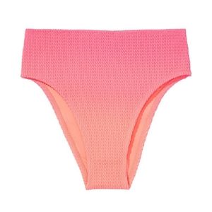 🌺VICTORIA'S SECRET Wave High-Waist Cheeky Bikini Bottom Size L/XL Pink Dye